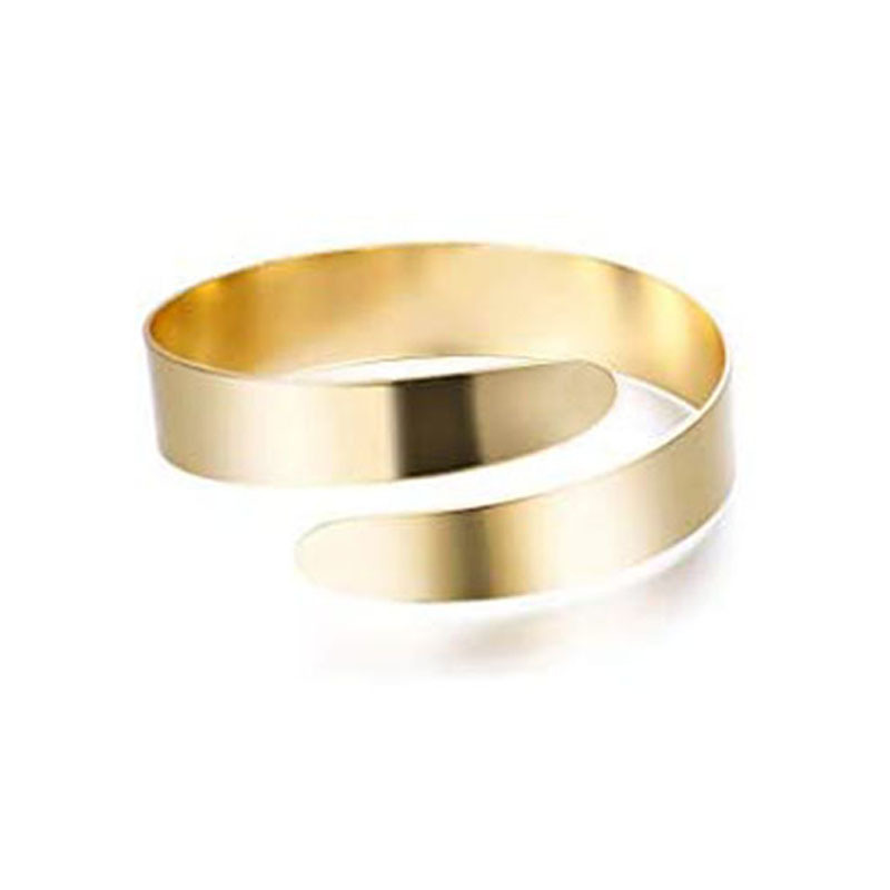 Gold circle arm ring