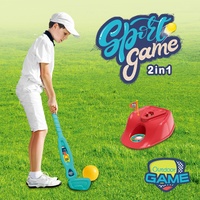 Ensemble de jouets de baseball et de golf 2 en 1 pour enfants, entraînement sportif, intérieur, extérieur, jardin, arrière-cour, jouet d'activité pour enfants