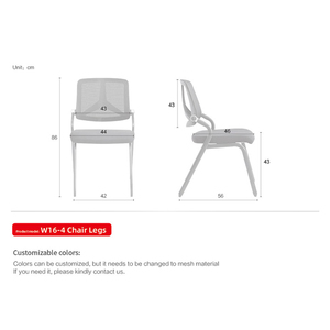 <span class=keywords><strong>Chaise</strong></span> <span class=keywords><strong>de</strong></span> salle <span class=keywords><strong>de</strong></span> réunion en maille Offre Spéciale chaises <span class=keywords><strong>de</strong></span> conférence ergonomiques sans bras pour la formation - Product Image 4