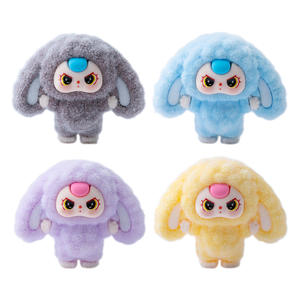 新着 カートゥーン 3D ウサギ フロッキー加工 ドール <span class=keywords><strong>3</strong></span>歳児向け バニードール トレンディプレイ ブラインドボックスバッグ DIYアクセサリー ミニオーナメント - Product Image 6