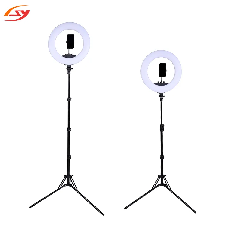 Big selfie stick with circle ring fill light photography beauty led social media ring light with tripod stand