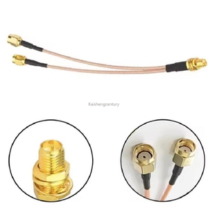 Cable adaptador de antena RP-SMA-K 6SMA con rosca exterior y aguja interior, resistente al agua con clasificación IPX1, <span class=keywords><strong>para</strong></span> conector U.FL-LP - Product Image 1