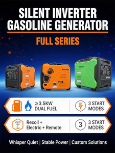 Générateur double 2kW-8kW silencieux portable à essence à onde sinusoïdale pure pour alimentation de secours domestique 2000i 2500i 3800i 4500i 6500i 8000i 9.0KW Renew - Product Image 4