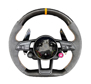 Volante de fibra de carbono de <span class=keywords><strong>precio</strong></span> al por mayor para <span class=keywords><strong>Audi</strong></span> A1 A3 A4 A4L A5 A6L A7 A8 <span class=keywords><strong>Q2</strong></span> volante de coche - Product Image 1