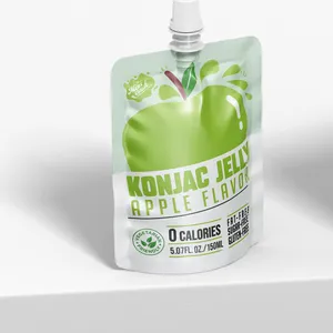 Diet Low Calorie Konjac fruit drinkable Jelly drink Apple flavor plant based konjac jelly keto snacks