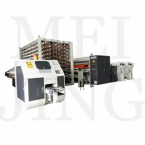 Nonstop toilet paper and kitchen towel tissue converting machine manufacturer rewinder and cutting machine