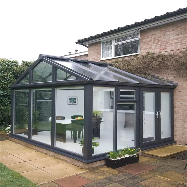Ikealuminum - Solário de vidro com estrutura de alumínio, solário independente personalizado e casas de vidro para jardim de inverno