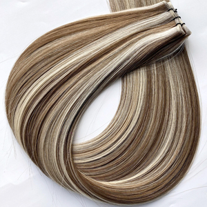 Extensiones de Cabello Humano Remy <span class=keywords><strong>Balayage</strong></span> Negro Mixto Rubio Decolorado Genius de Doble Trama de 18 Pulgadas y 20g <span class=keywords><strong>para</strong></span> Mujer, Colección 2026 - Product Image 1