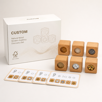 Blocs sonores en bois personnalisés Montessori avec cartes éducatives pour la reconnaissance auditive des tout-petits et la maternelle