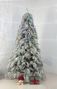 Trước Khi Cài Đặt Nhân Tạo Cây Giáng Sinh Với 12 Chân Tuyết-Cây Thông Trắng, 2-Trong-1 Màu Trắng Và Đa-Màu Sắc Đèn LED - Product Image 4