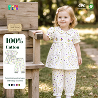 Combinaisons à bulles personnalisées pour bébés filles Puresun, Mardi Gras, 100% coton, OEM, broderie smockée Fleur de Lys, 0-24 mois, vente en gros