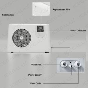 Refroidisseur d'eau pour bain de glace Icegalax Ultra 1HP avec contrôle intelligent par application, baignoire de plongeon froid avec refroidisseur et filtre - Product Image 5