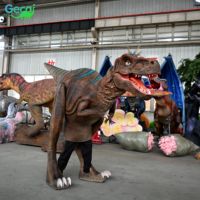 Costume de dinosaure réaliste en silicone Gecai avec jambes cachées, robotique et animatronique