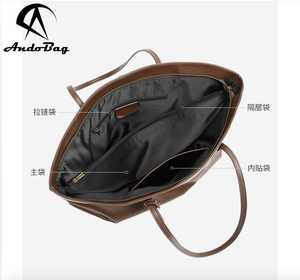 AndoBag Cowhide Fashion Tote Bag for <b>Women</b> Lady Outdoors Travel <b>Large</b> Capacity <b>Handbag</b> Daily Commuter Work Casual Shoulder Bags - Product Image 4