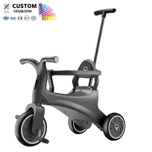Tricycle à 3 roues <span class=keywords><strong>pour</strong></span> enfants de 1 à 6 ans, en plastique léger, avec musique, jouet à roulettes tendance, couleur personnalisable - Product Image 1