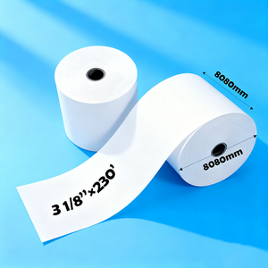 ورق طابعة حرارية 80 مم، ورق فواتير وصراف آلي 80*80، لفة ورق حراري لنقاط البيع وأجهزة الصراف الآلي - Product Image 4