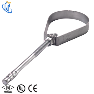 Support de tuyauterie UTTERLY UTT40 FM UL certifié CE pour systèmes MEP de bâtiments commerciaux, diamètre de 1,5 à 12 pouces, zingué - Product Image 2