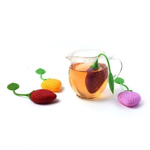 Lemon Strawberry Fruit Style Silicone Reusable <b>Infuser</b> Eco-Friendly <b>Tea</b> Bag Filter Tool With Stylish Steeper Gift - Product Image 2