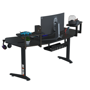 <span class=keywords><strong>Bureau</strong></span> <span class=keywords><strong>gamer</strong></span> BEISIJIE en fibre de carbone, noir, avec grandes ailes en forme d'aile, RGB, <span class=keywords><strong>pas</strong></span> <span class=keywords><strong>cher</strong></span> - Product Image 5