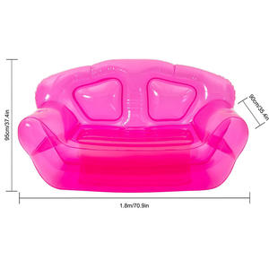 Sofá Inflable Transparente Rosa Moderno, Plegable y Portátil para Acampar, Sala de Estar y Uso en Exteriores - Product Image 2