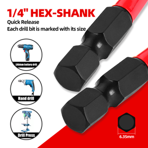 Puntas de Destornillador Hexagonales de Precisión S2 con Vástago Hexagonal de <span class=keywords><strong>1</strong></span>/4\", Puntas Magnéticas de 50 mm H1.5 H2 H2.5 H3 H4 - Product Image 4