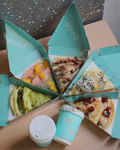 Logo personalizzato da asporto pasticceria da dessert Pancake torta crêpe Waffle conico contenitore triangolo conico per andare scatola di carta - Product Image 6