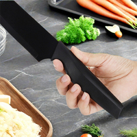Ensemble de couteaux de cuisine professionnels 14 pièces avec bloc d'affûtage, en acier inoxydable à haute teneur en carbone, couteaux de chef noirs, ambidextres, durables pour la maison