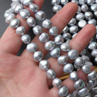 9-10mm gris grande pierre perle baroque perles d'eau douce naturelles en vrac pour bijoux à bricoler soi-même