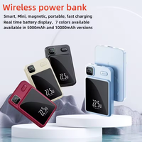 Penjualan laris mini magnetik 5000mAh 15W pengisi daya nirkabel 10000mAh bank daya Cepat