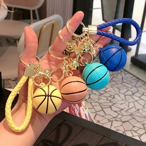 Sports Lovers Plastic Keychain Promotion Gifts Bag Charm Multi Colors Car <b>key</b> Decorations 3D Acrylic Basketball Pendant Keychain - Product Image 2