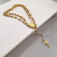 Chapelet religieux collier religieux catholique 4mm 6mm 8mm collier perlé croix marie chaîne chapelet pour la fabrication de bijoux
