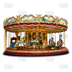 Parc d'attractions de fête foraine manèges en plein air attraction 16/24/32 sièges carrousel rotatif à vendre centres commerciaux en fibre de verre - Product Image 3