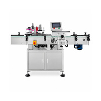 Machine d'étiquetage automatique de bouteilles rondes avec contrôle PLC pour l'emballage de verre, étiquettes autocollantes, conteneurs verticaux et systèmes de convoyage