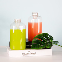 16oz 500ml clair infusion à froid thé café à emporter emballage bouteille boisson jus bouteille fruits thé PET bouteille en plastique avec filtre