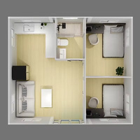 Oem maison de verre préfabriquée à bas prix 40ftx20ft petites maisons préfabriquées à vendre, maison mobile casas prefabricadas de madera