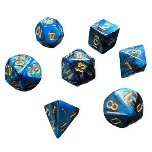 Ensemble de dés carrés écologiques en acrylique, 7 pièces/ensemble, pour Dungeons & Dragons D&D Pathfinder, jeux de rôle RPG - Product Image 5