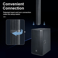 [Entrepôt US] Enceinte colonne active compacte Accuracy Pro Audio AC22TD3 avec double caisson de basses de 10 pouces, installation facile