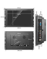 Moniteur tactile industriel de 10,1 pouces, style cadre ouvert, 1280x800, 16:10, noir, lisible en plein soleil, 1000 nits