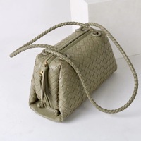 Sac tissé à la main de haute qualité, sacs à main en cuir véritable, élégant, décontracté, sac à bandoulière, grande capacité, sacs fourre-tout pour femmes