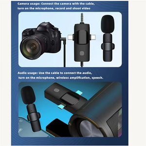 K15 Microphone Lavalier 3-en-1 plus abordable, utilisé pour l'<span class=keywords><strong>enregistrement</strong></span> vidéo de microphone sans fil multi-appareils - Product Image 5