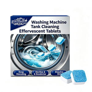 Tablettes détartrantes pour <span class=keywords><strong>lave</strong></span>-<span class=keywords><strong>linge</strong></span> : Gardez votre machine fraîche, éliminez les poils d'animaux et le calcaire – <span class=keywords><strong>Nettoyant</strong></span> écologique certifié ISO OEM - Product Image 1