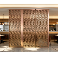 Panneau de séparation en acier inoxydable 304 découpé au laser, style Art Déco, pour hôtel et design d'intérieur résidentiel