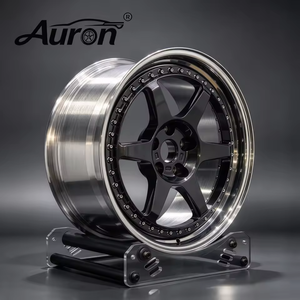 ล้อแม็กซ์อะลูมิเนียมอัลลอย Auron ขนาด 5.5x17 สีดำเงา ขอบขัดเงา 5 ก้าน แบบชิ้นเดียว สำหรับรถยนต์นั่งส่วนบุคคล  ปรับปรุงใหม่ - Product Image 2