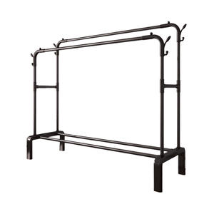 Organizer di abbigliamento in metallo a doppia canna stendino stendino per vestiti soggiorno con <span class=keywords><strong>Design</strong></span> moderno semplice e multifunzionale appendiabiti - Product Image 4