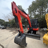 Mini-excavatrice d'occasion Kubota KX163-5 6 tonnes à queue zéro certifiée EPA CE, machine de palettisation
