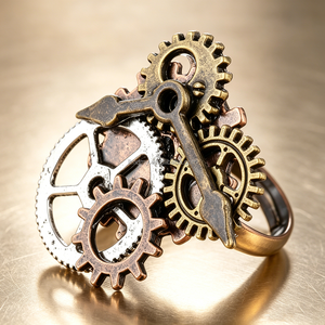 Bague à maillons bicolore pour les tendances urbaines de Barcelone, les soirées industrielles et les tenues de concerts indies, et les accents de la Semaine de la Mode à <span class=keywords><strong>Paris</strong></span> - Product Image 3