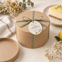 Emballage en tube de papier de qualité alimentaire imprimé avec logo personnalisé pour gâteaux et desserts