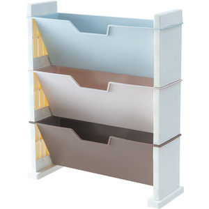 Angled Insertion Document Trays Multicolor Plastic Stackable Desk Organizer For Office Student Use - Product Image 1