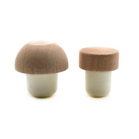 Bouchon de bouteille de luxe en bois, 20 pièces, en forme de T, pour whisky spiritueux, bouteille de whisky, bouchon en liège synthétique, capuchon en bois, vodka