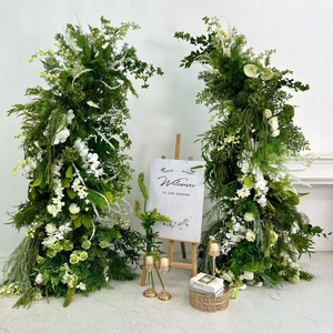 K8 Decoración Exterior Serie Floral Bosque Fresco Blanco Verde, Arreglo Floral Grande para Arco <span class=keywords><strong>de</strong></span> Boda Tipo Cuerno y Arco Roto - Product Image 3
